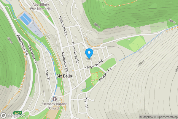 Map location for 19 Coronation Road, Six Bells, Abertillery, Blaenau Gwent, NP13 2PJ