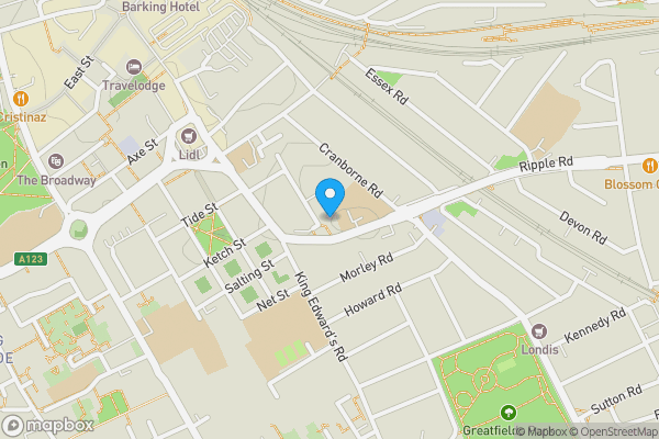 Map location for 95 Westbury Road, Barking, Essex, IG11 7PL