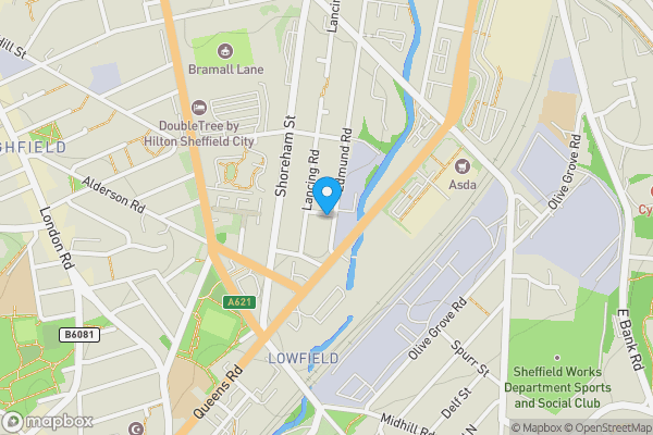 Map location for 298 Edmund Road, Sheffield, South Yorkshire, S2 4EN