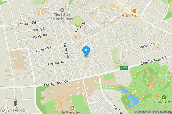 Map location for Flat 4, 32 Wyresdale Road, Bolton, Warrington, BL1