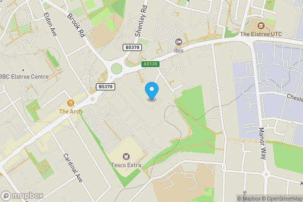 Map location for Flat 69 Foster House, Maxwell Road, Borehamwood, Hertfordshire, WD6 1FS