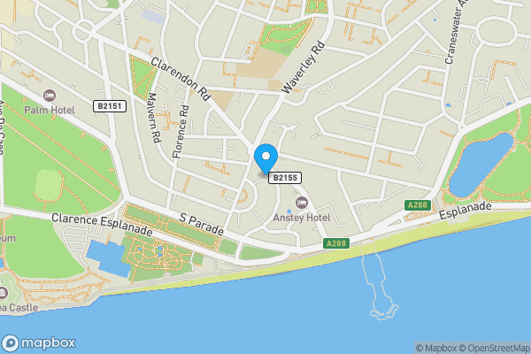Map location for Flat 1 Everell Court, 110 Clarendon Road, Portsmouth, PO4 0SD