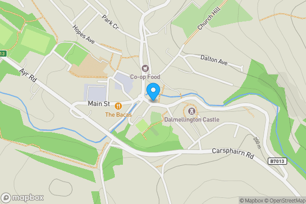 Map location for Land to the rear of 18 High Street, Dalmellington, East Ayrshire, KA6 7QU