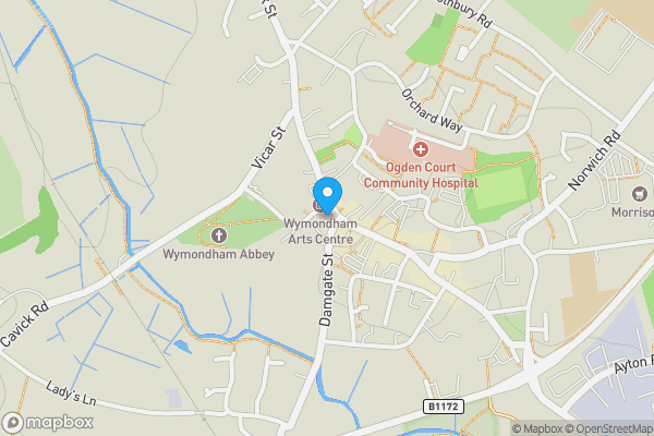 Map location for 1 Church Street, Wymondham, Norfolk NR18 0PH