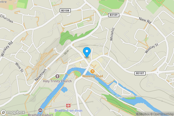 Map location for 1-2, The Shambles, Bradford-on-Avon, BA15