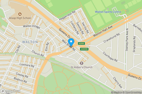 Map location for Walton Hall Avenue, Liverpool, Merseyside, L4 6UD