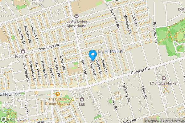 Map location for 52 Kelso Road, Liverpool, L6 3AQ