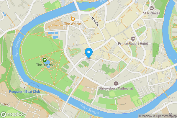 Map location for Cross Hill, Shrewsbury, Shropshire, SY1 1JH