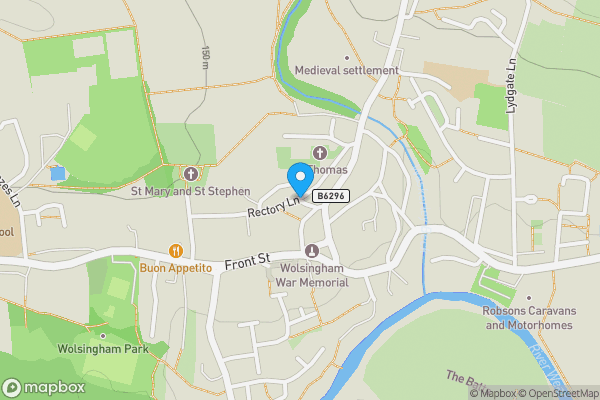 Map location for 11 Rectory Lane, Wolsingham, Wolsingham, DL13 3AJ