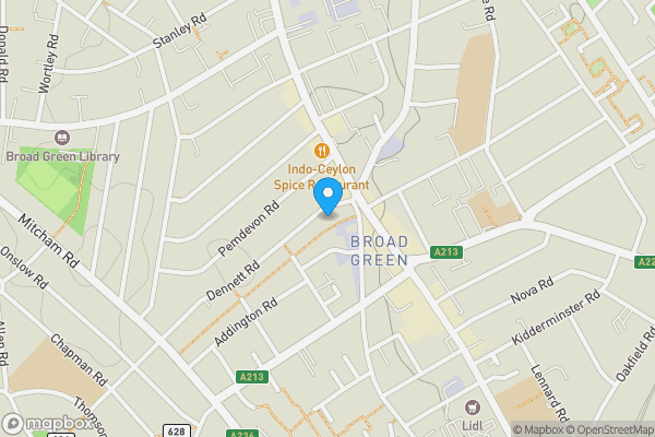 Map location for Land to the Rear of 7, 9 and 11 Dennett Road, Croydon, Greater London, CR0 3JD