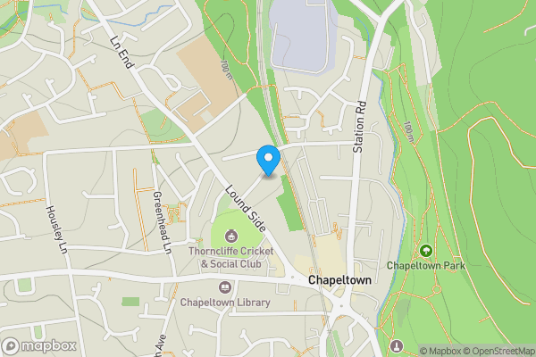 Map location for Freehold Ground Rents, Flats 1-6, 14A Sussex Road, Chapeltown, Sheffield, South Yorkshire, S35 2XL