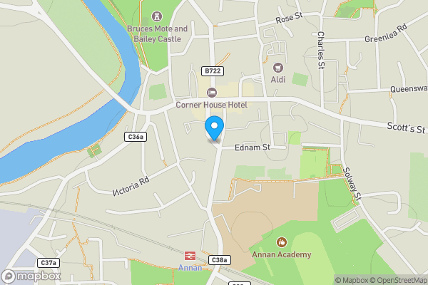 Map location for 2-4 Bank Street, Annan, DG12 6AA