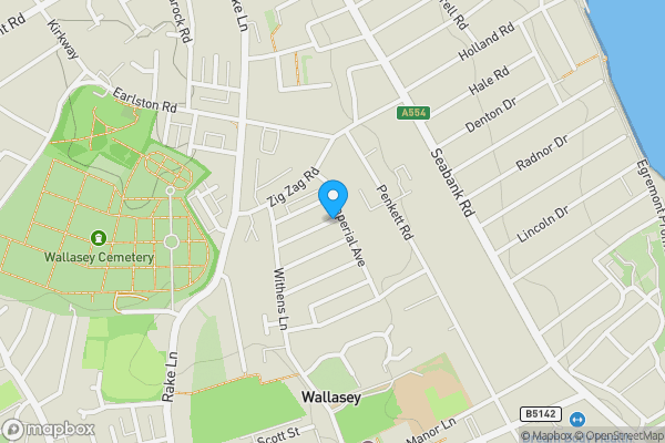 Map location for Kimberley Road, WALLASEY, Merseyside, CH45 7NU