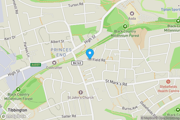 Map location for Field Road, Tipton, West Midlands, DY4 0TN