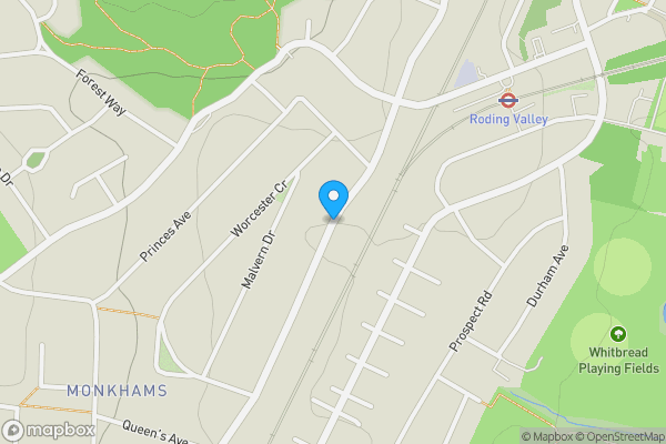 Map location for Kings Avenue, Woodford Green, Essex, IG8 0JQ