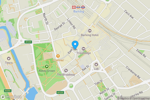 Map location for Flat 39, 44-48 East Street, Barking, Greater London, IG11 8FA