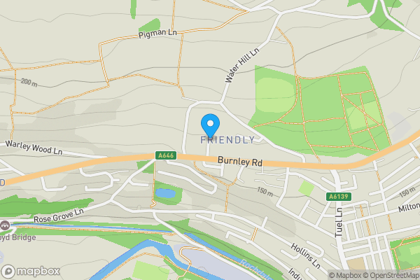 Map location for Friendly Avenue, Sowerby Bridge, West Yorkshire, HX6 2TY