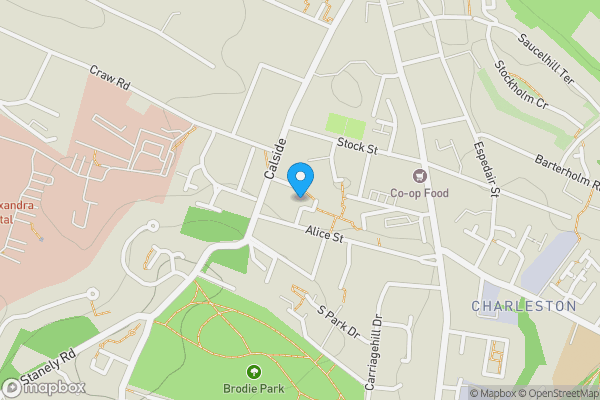 Map location for 86, Alice Street, Paisley, Renfrewshire, PA2 6EA