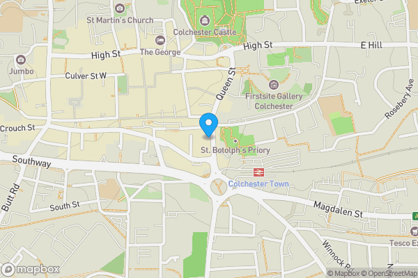 Map location for 9 St. Botolphs Street, Colchester, Essex CO2 7DU