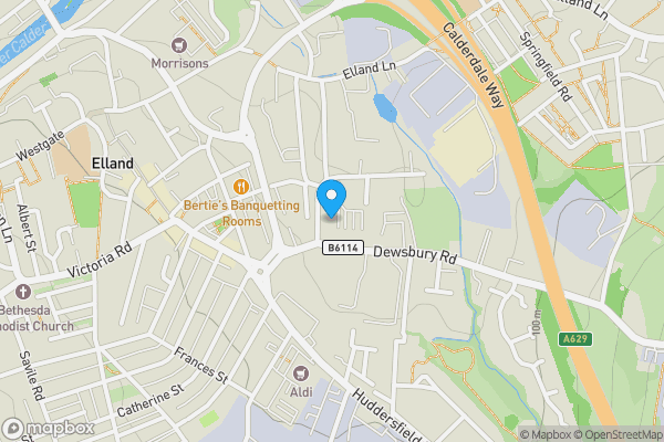 Map location for Apartment 29, 30 & 41, Perseverance Mills, Westbury Street, Elland, West Yorkshire HX5 9AG