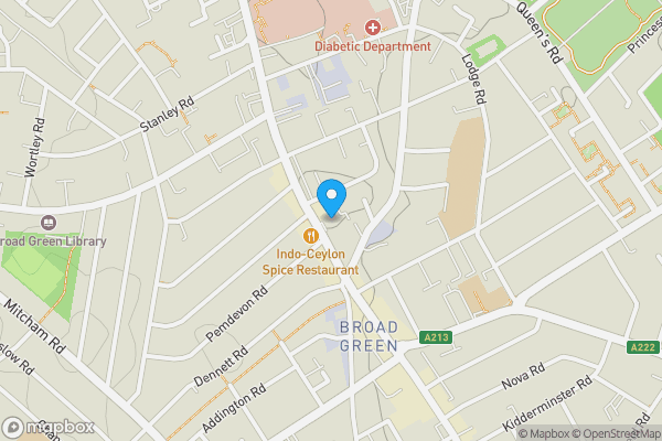 Map location for Flat 14, 386 London Road, Croydon, Surrey, CR0 2SU