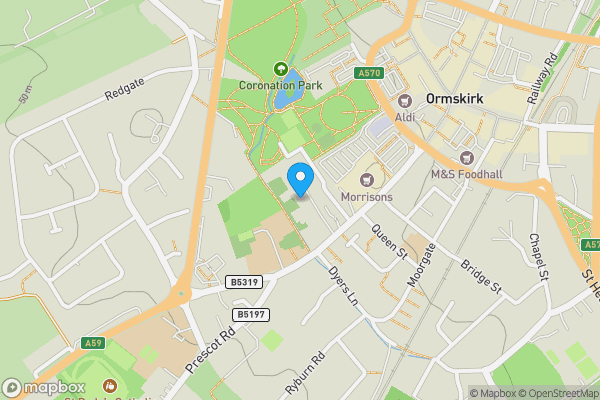 Map location for  Apartment 105, Brookside,, .,  Ormskirk, L39 3BT