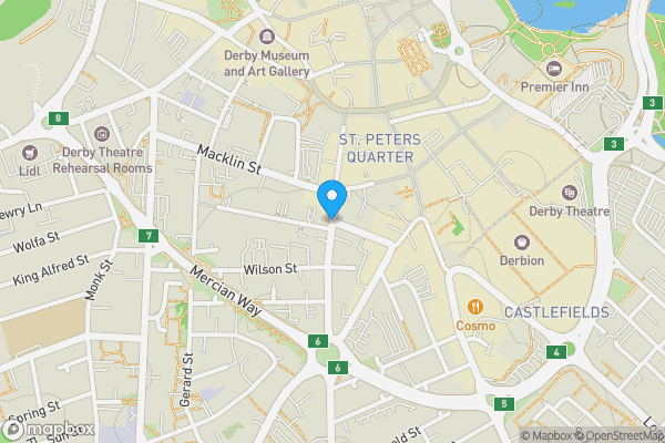 Map location for Unit 6 Prosperity House, Gower Street, Derby, DE1 1SB
