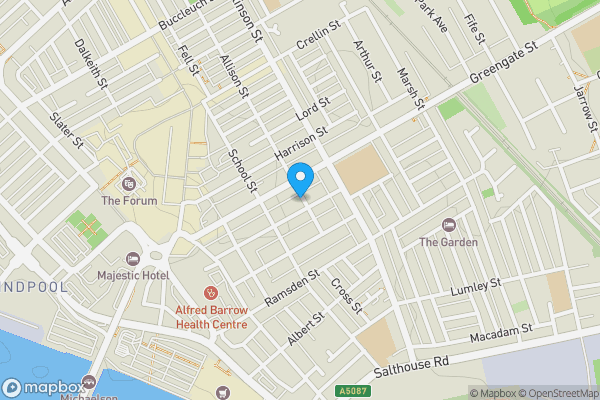 Map location for The White Lion, 46 Mount Pleasant, Barrow-In-Furness LA14 2DQ