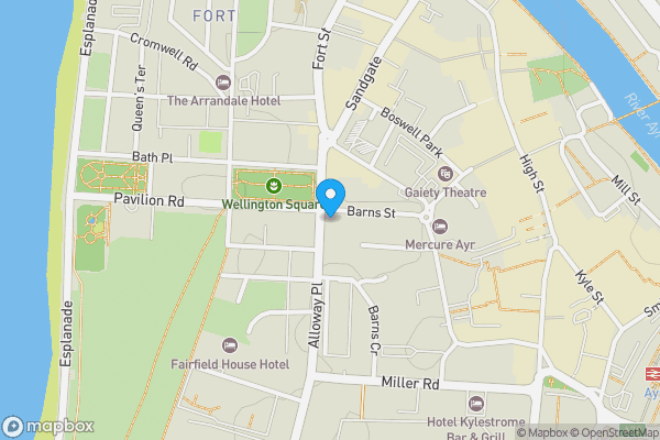 Map location for Berkeley House, 1 Barns Street, Ayr, South Ayrshire KA7 1XB