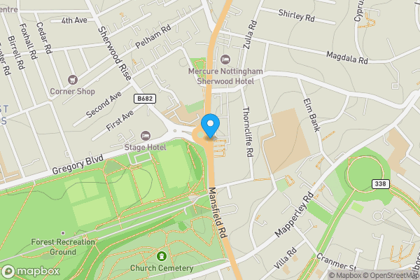 Map location for 29 Mansfield Court, Mansfield Road, Nottingham NG5 2BW