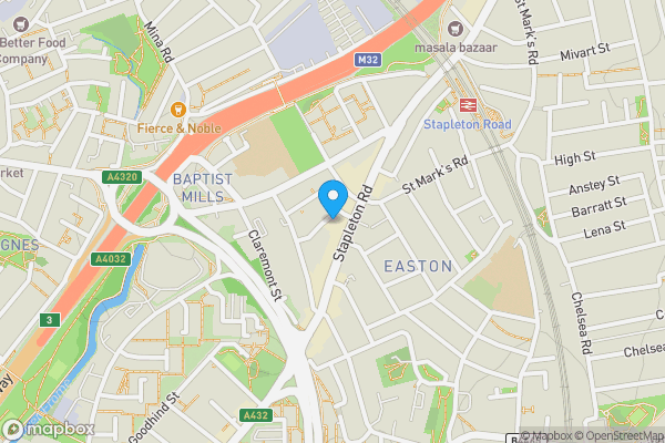 Map location for Ground Floor Flat, 20a Kensington Park, Bristol BS5 0NU