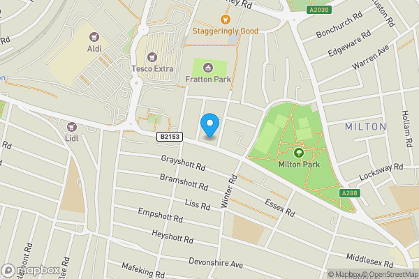 Map location for Lower Flat 28 Goldsmith Avenue, Southsea, Hampshire, PO4 8QT