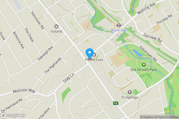 Map location for 112 - 114, Burnt Oak Broadway Edgware Greater London HA8 0BE