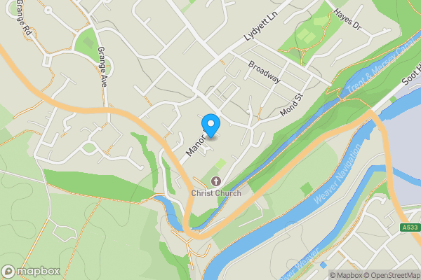 Map location for 16 Manor Drive, Cheshire, CW8 4ET