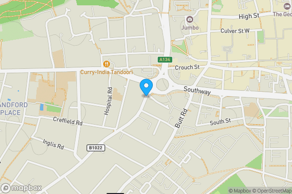 Map location for Maldon Road, Colchester, Essex, CO3 3AQ