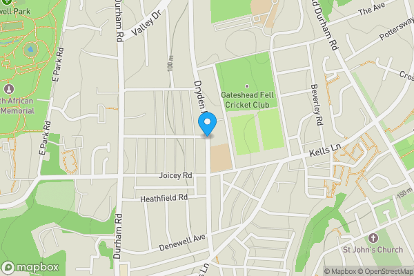 Map location for Dryden Road, Gateshead , NE9 5TR
