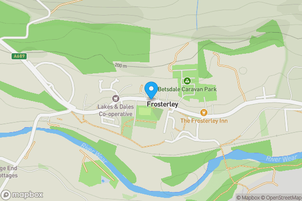 Map location for Front Street, Frosterley, County Durham, DL13 2QS