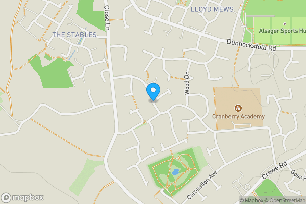 Map location for Cranberry Lane, STOKE-ON-TRENT, Staffordshire, ST7 2NX