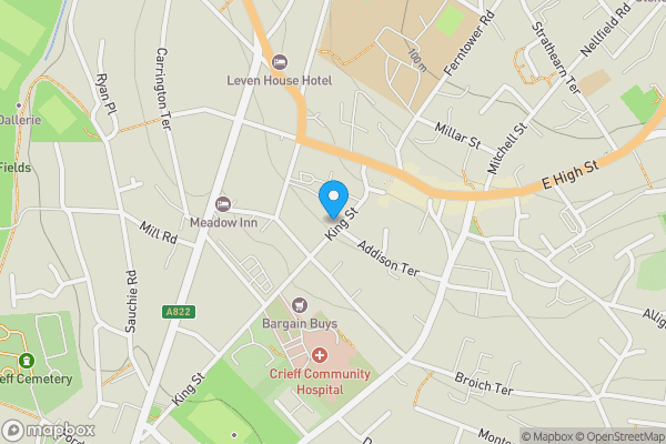 Map location for Flat 2 27 King Street, Crieff, PH7 3AX