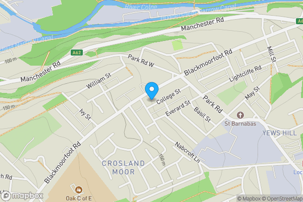 Map location for 86 College Street, Huddersfield, West Yorkshire, HD4 5EB