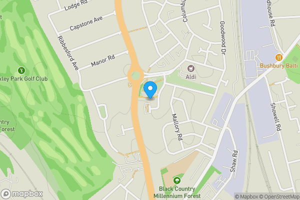 Map location for Land & Roadways at Banbury Place, Wolverhampton, West Midlands, WV10 6EE