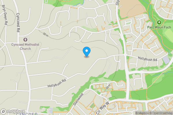 Map location for 35B Hollybush Road, Cardiff, CF236SY