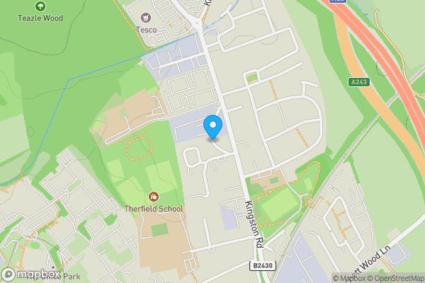 Map location for Oak Road, LEATHERHEAD, Surrey, KT22 7PH