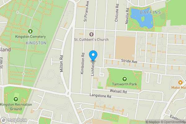 Map location for lichfield road, portsmouth