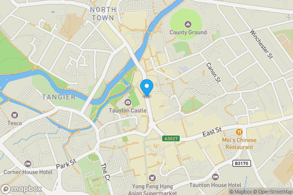 Map location for North Street, Taunton, Somerset, TA1