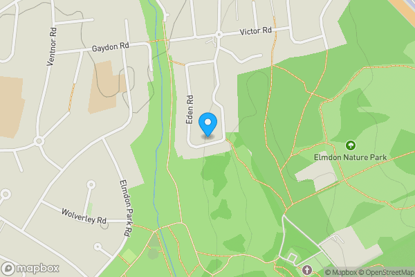 Map location for 71 Eden Road, Solihull, West Midlands, B92 9DS