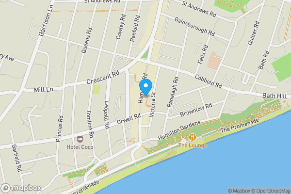 Map location for 33 Albert Walk, Felixstowe, Suffolk, IP11 7AS