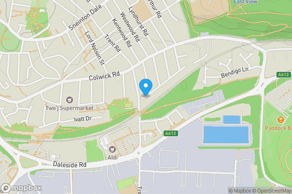 Map location for Whittier Road, Nottingham, Nottinghamshire, NG2 4AT
