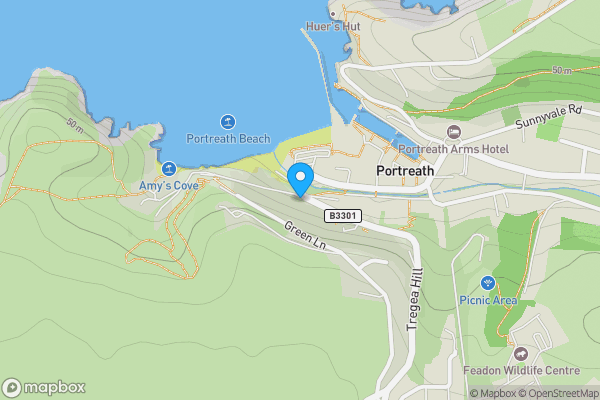 Map location for Sea Spray. 1 Battery Hill , Portreath , Redruth , TR16 4NR