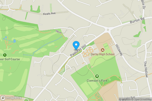 Map location for 48 Pastures Hill Littleover, Derby, Derbyshire, DE23 4BA